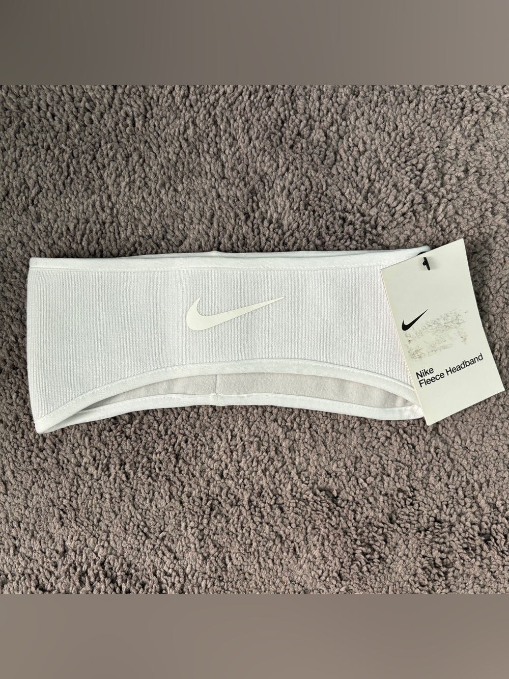Nike White Fleece Headband